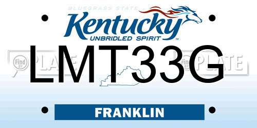 LMT33G Kentucky License Plate