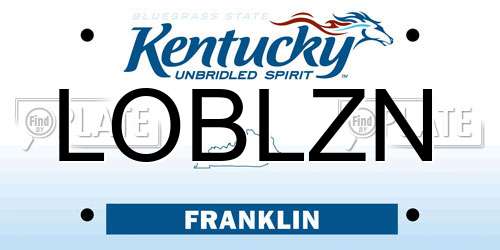 LOBLZN Kentucky License Plate