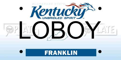 LOBOY Kentucky License Plate