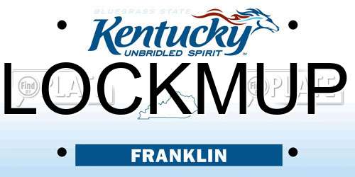 LOCKMUP Kentucky License Plate