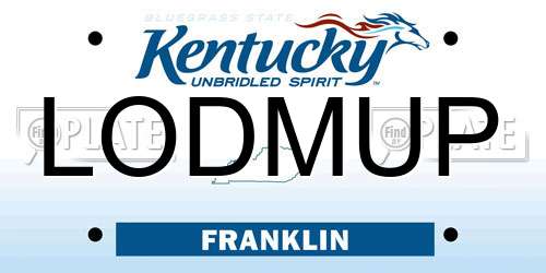 LODMUP Kentucky License Plate