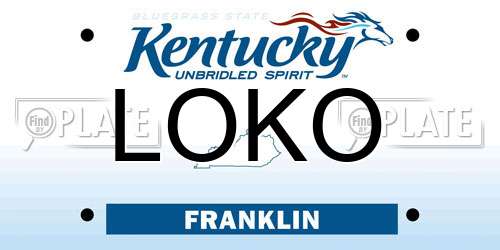 LOKO Kentucky License Plate