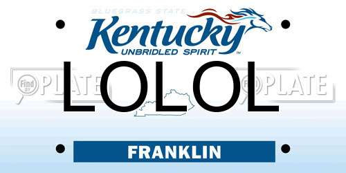 LOLOL Kentucky License Plate