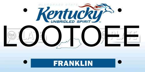 LOOTOEE Kentucky License Plate