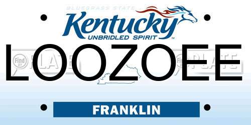 LOOZOEE Kentucky License Plate