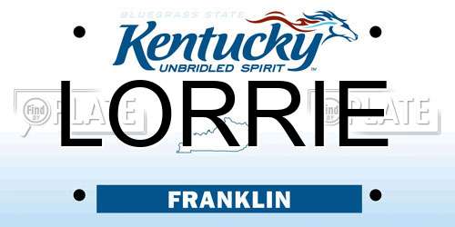 LORRIE Kentucky License Plate