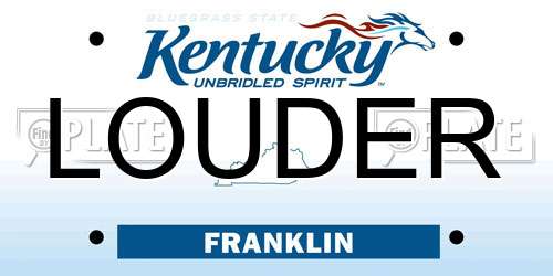LOUDER Kentucky License Plate
