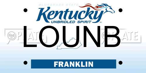 LOUNB Kentucky License Plate