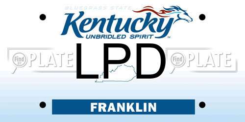 LPD Kentucky License Plate