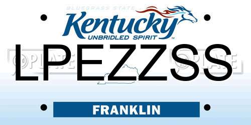 LPEZZSS Kentucky License Plate