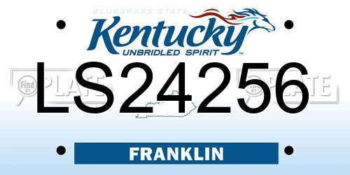LS24256 Kentucky License Plate