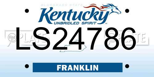 LS24786 Kentucky License Plate