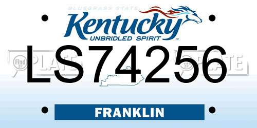 LS74256 Kentucky License Plate