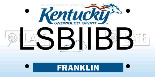 LSBIIBB Kentucky License Plate