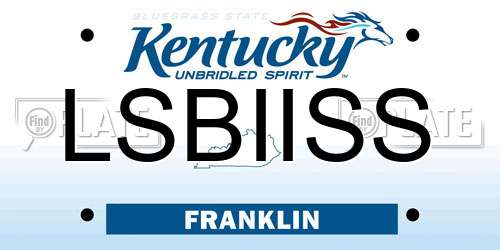 LSBIISS Kentucky License Plate