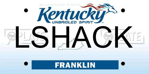 LSHACK Kentucky License Plate