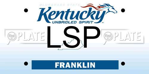 LSP Kentucky License Plate