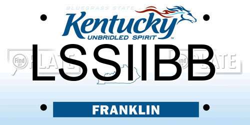 LSSIIBB Kentucky License Plate