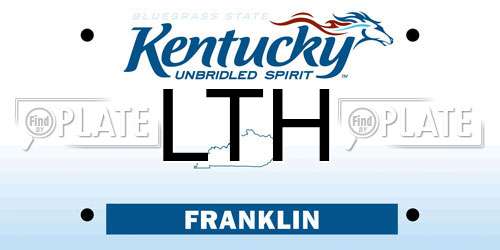 LTH Kentucky License Plate