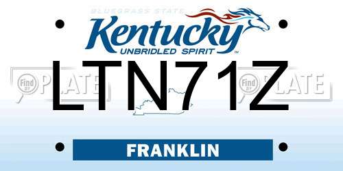 LTN71Z Kentucky License Plate