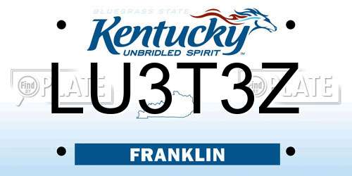 LU3T3Z Kentucky License Plate
