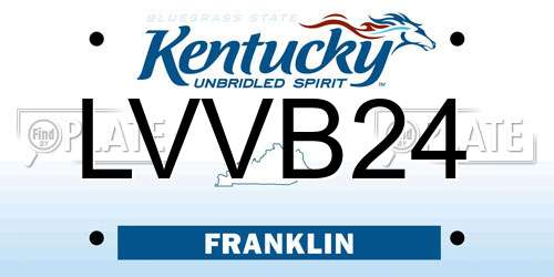 LVVB24 Kentucky License Plate