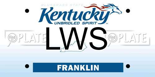 LWS Kentucky License Plate