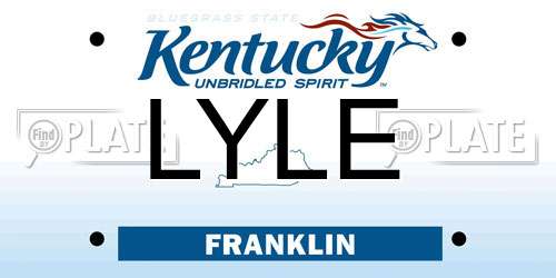LYLE Kentucky License Plate