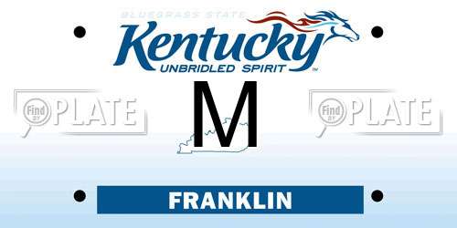 M Kentucky License Plate