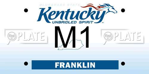 M1 Kentucky License Plate