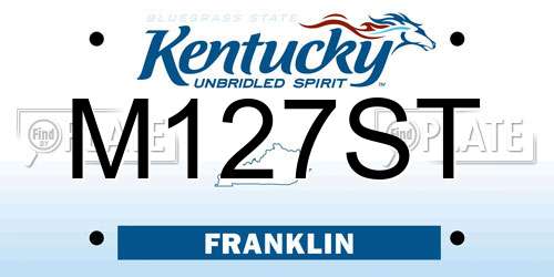 M127ST Kentucky License Plate