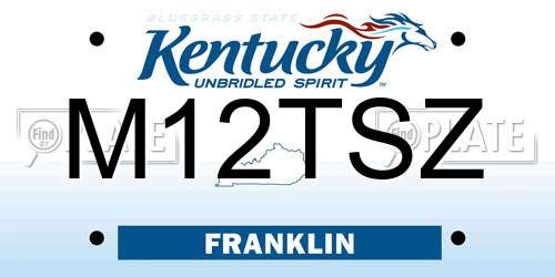 M12TSZ Kentucky License Plate