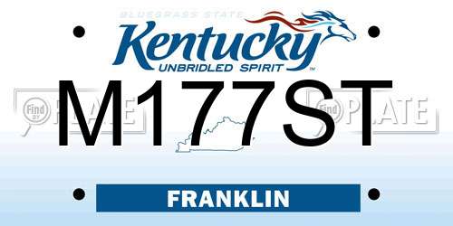 M177ST Kentucky License Plate