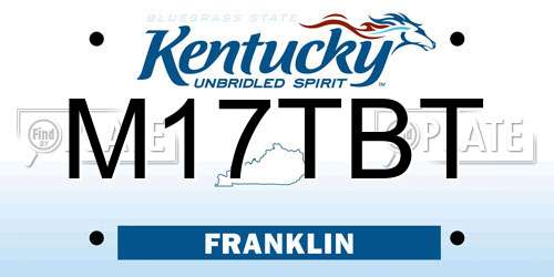 M17TBT Kentucky License Plate