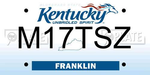 M17TSZ Kentucky License Plate