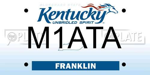 M1ATA Kentucky License Plate