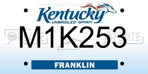 M1K253 Kentucky License Plate