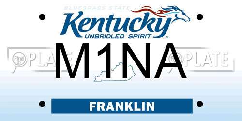 M1NA Kentucky License Plate