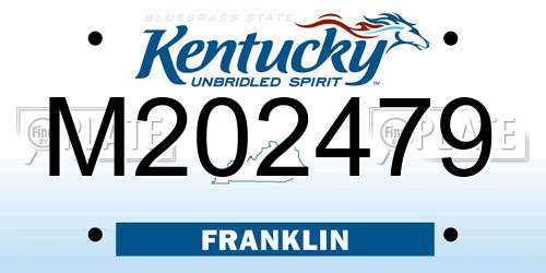 M202479 Kentucky License Plate
