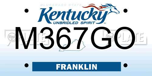 M367GO Kentucky License Plate