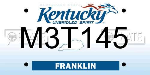 M3T145 license plate in KY state