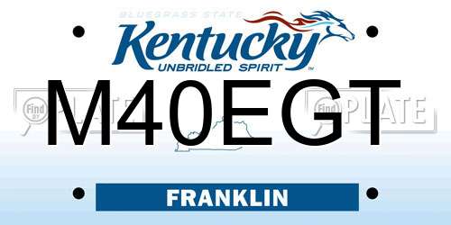 M40EGT Kentucky License Plate