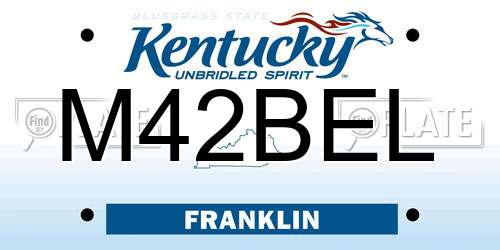 M42BEL Kentucky License Plate