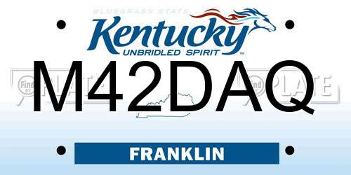 M42DAQ Kentucky License Plate