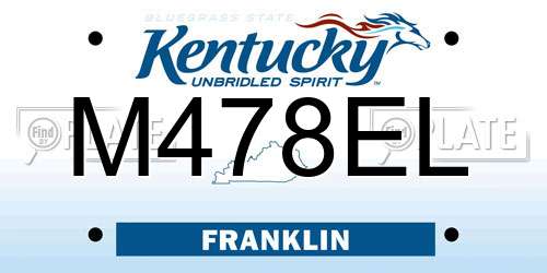 M478EL Kentucky License Plate