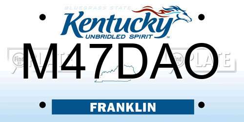 M47DAO Kentucky License Plate