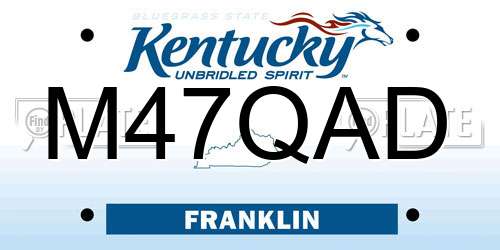 M47QAD Kentucky License Plate