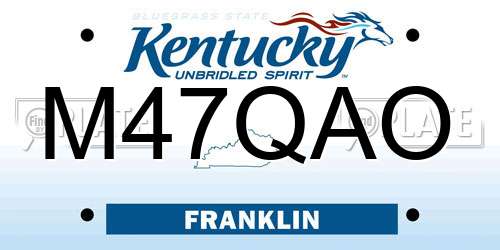 M47QAO Kentucky License Plate