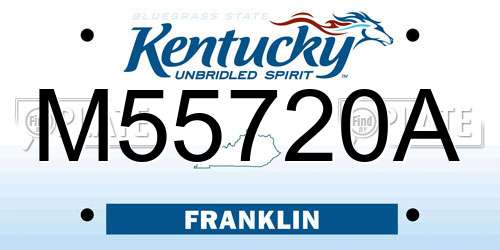 M55720A Kentucky License Plate