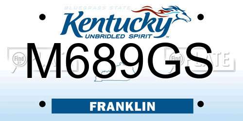 M689GS Kentucky License Plate